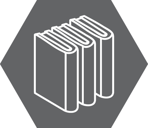 Books in a hexagon